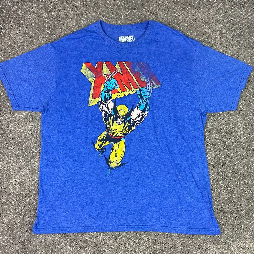 X-Men Wolverine T Shirt Men's XL Mad Engine Yellow Costume Marvel Comics